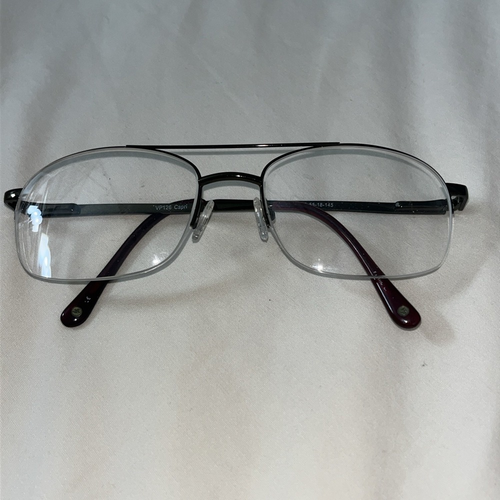 Capri Vp126 Gunmetal Coffee Eyeglasses Frames‎ 55-18-145 Men's Glasses